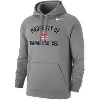 Men's Nike Gray Canada Soccer Property Club Fleece Pullover Hoodie