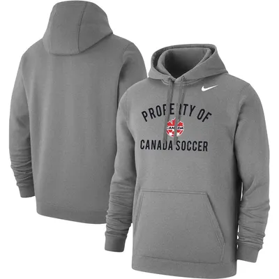 Chandail à capuchon en molleton Nike Canada Soccer Property Club pour homme, gris