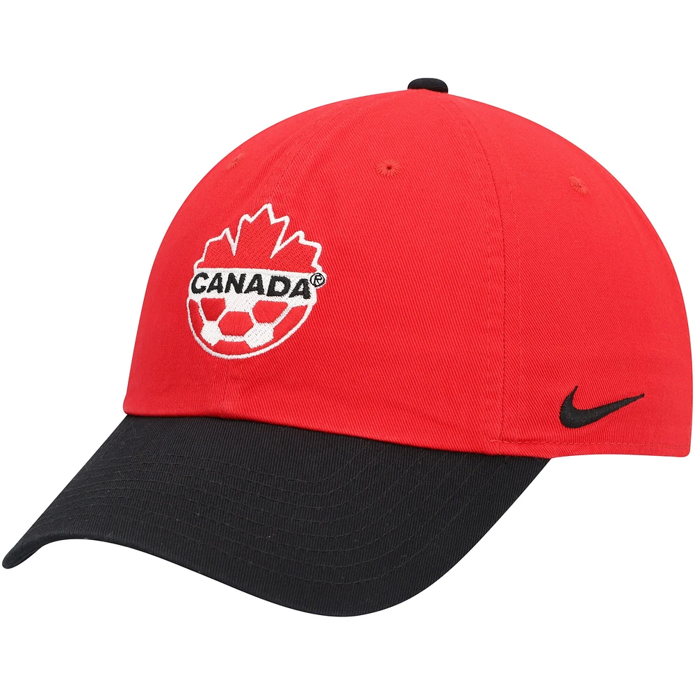 Men's Nike Red/Charcoal Canada Soccer Campus Adjustable Hat