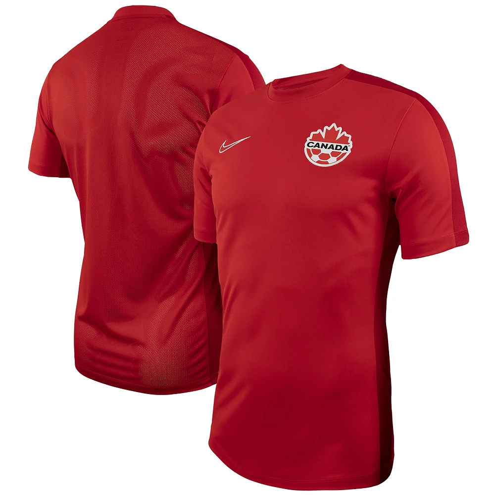 Men's Nike  Red Canada Soccer 2023/24 Pre-Match Top