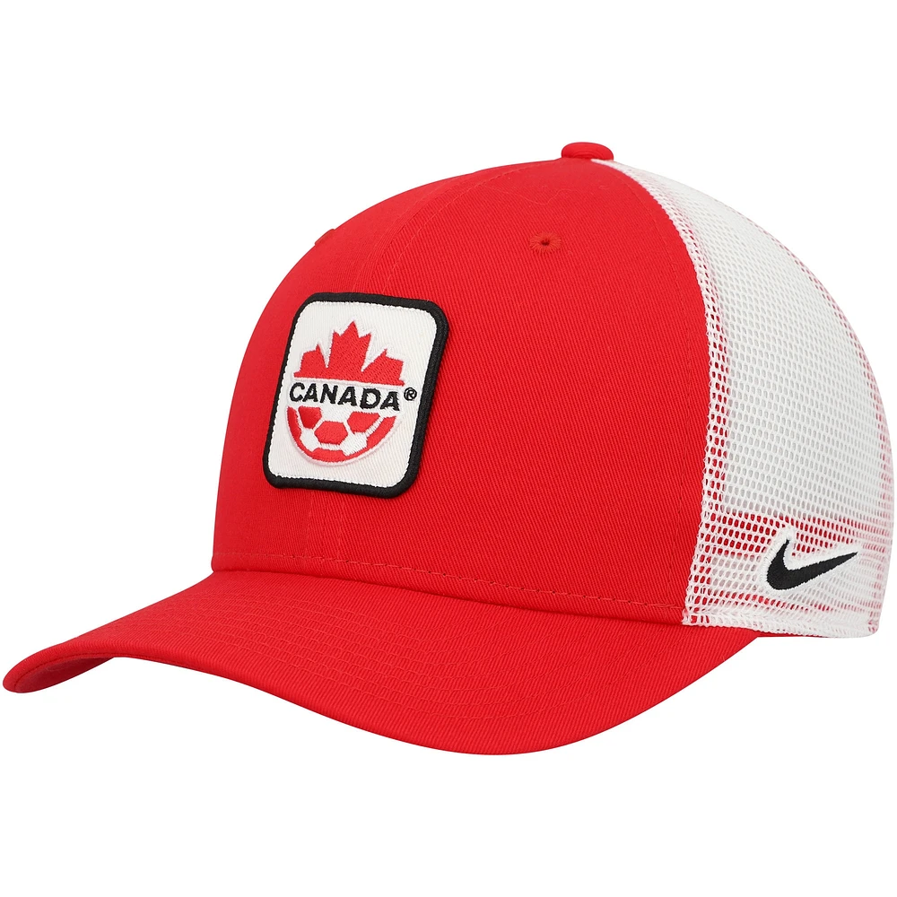 Casquette Snapback Trucker Nike Canada Soccer Classic99 rouge pour homme