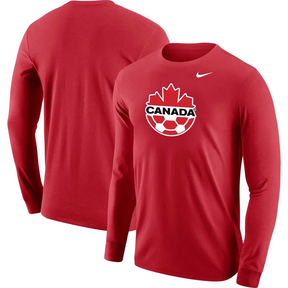 afgunst output Specialiteit Lids Canada Soccer Nike Core Long Sleeve T-Shirt - Red | Brazos Mall