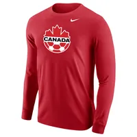 Men's Nike Red Canada Soccer Core Long Sleeve T-Shirt