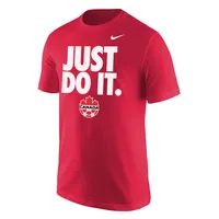 T-shirt Nike Canada Soccer Just Do It pour homme, rouge