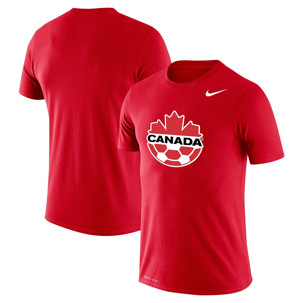 T-shirt Performance Nike rouge Canada Soccer Legend pour homme