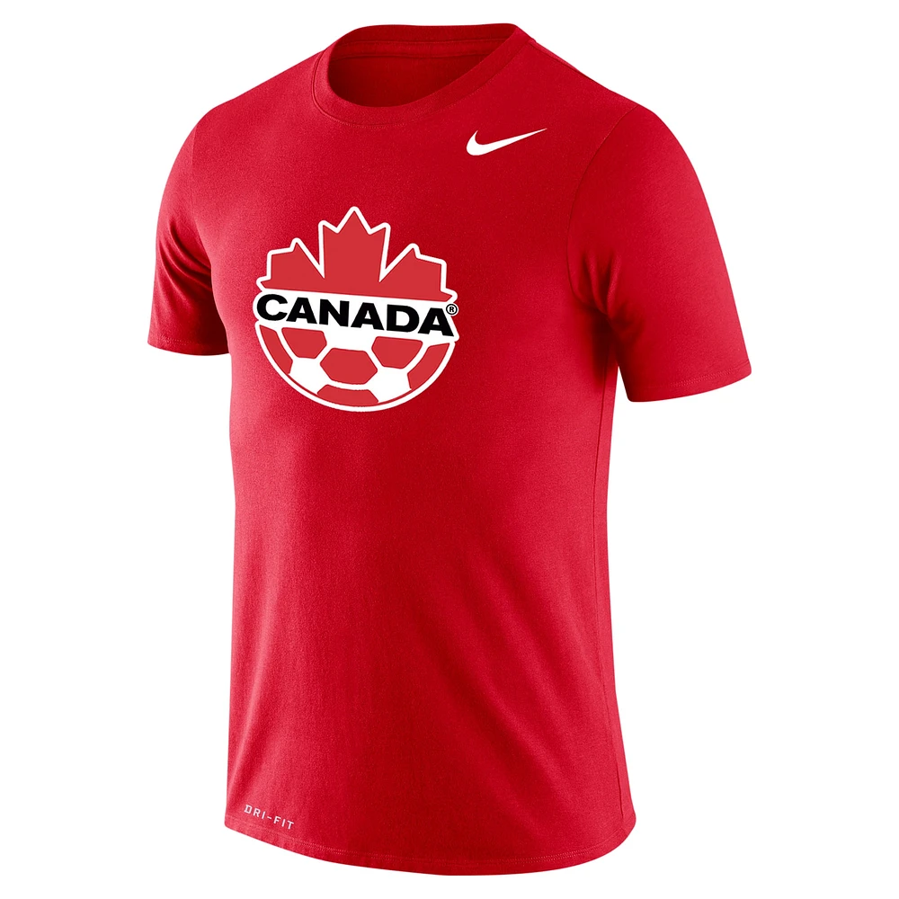 T-shirt Performance Nike rouge Canada Soccer Legend pour homme