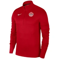 Men's Nike Red Canada Soccer Pacer Quarter-Zip Jacket