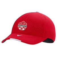 Casquette ajustable Legacy91 avec logo principal de Canada Soccer pour hommes, rouge, Nike