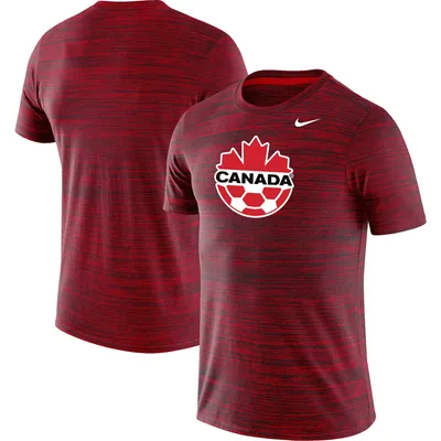 T-shirt de performance Nike Canada Soccer avec logo principal Velocity Legend rouge pour homme