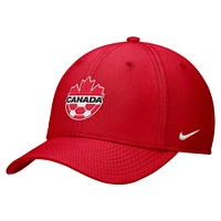 Casquette Nike Canada Soccer Rise Swoosh Performance Flex rouge pour homme