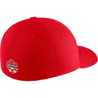 Men's Nike Red Canada Soccer Swoosh Flex Hat