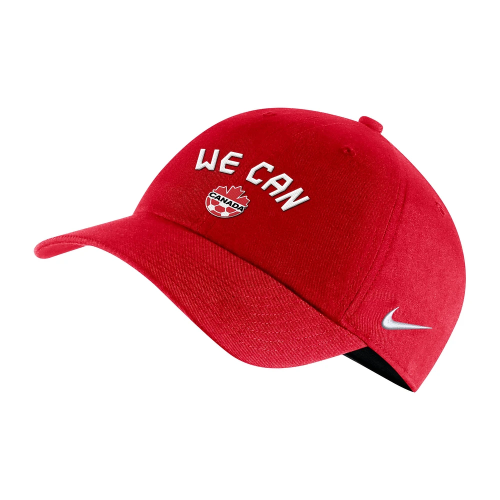 Men's Nike Red Canada Soccer We Can Campus Adjustable - Hat