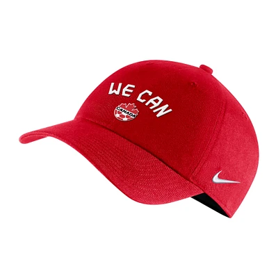Men's Nike Red Canada Soccer We Can Campus Adjustable - Hat