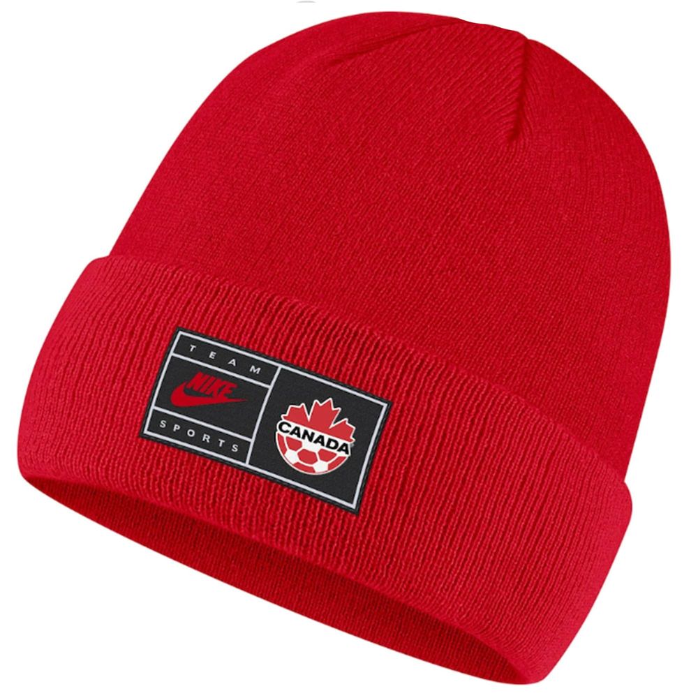 Men's Nike Red Canada Soccer Wordmark - Cuffed Knit Hat