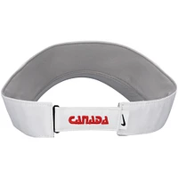 Men's Nike White Canada Soccer Ace Performance Adjustable Visor