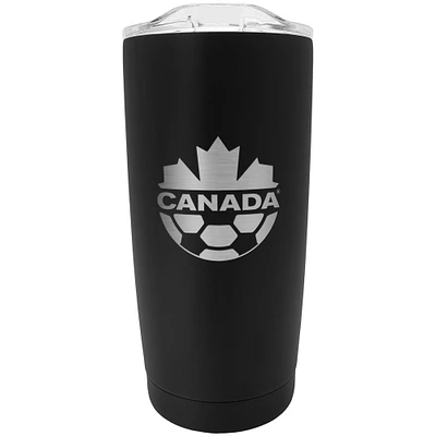 The Sports Vault Noir Canada Soccer 18 oz. Gobelet exécutif