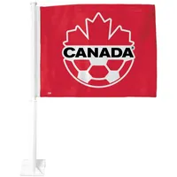 The Sports Vault Red Canada Soccer 11'' x 15'' Two-Sided Car Flag