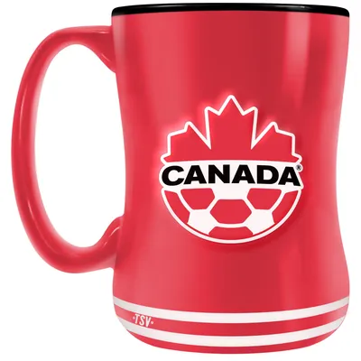 Le Sports Vault Red Canada Soccer 14 oz. Tasse sculptée