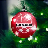 Lot de 2 décorations lumineuses The Sports Vault Red Canada Soccer