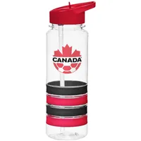 Le Sports Vault Red Canada Soccer 25 oz. Bouteille d'eau à bandes