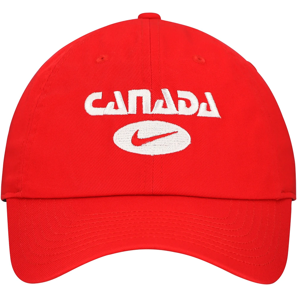Unisex Nike Red Canada Soccer Club Adjustable Hat