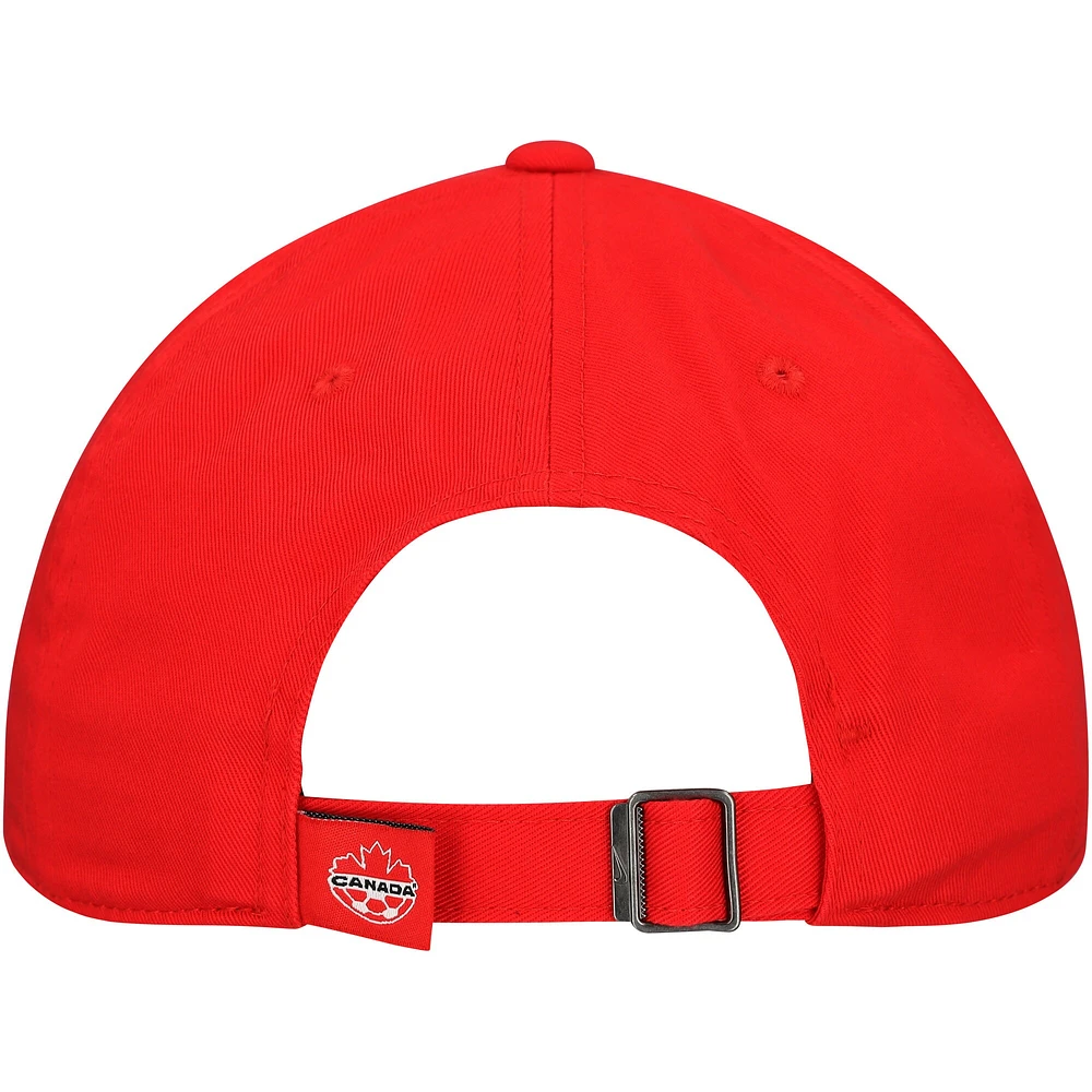 Unisex Nike Red Canada Soccer Club Adjustable Hat