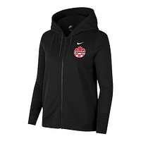 Chandail à capuchon glissière pleine longueur Nike Canada Soccer Varsity pour femme, noir