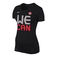 Women's Nike Black Canada Soccer - We Can Qualification Celebration Performance T-Shirt