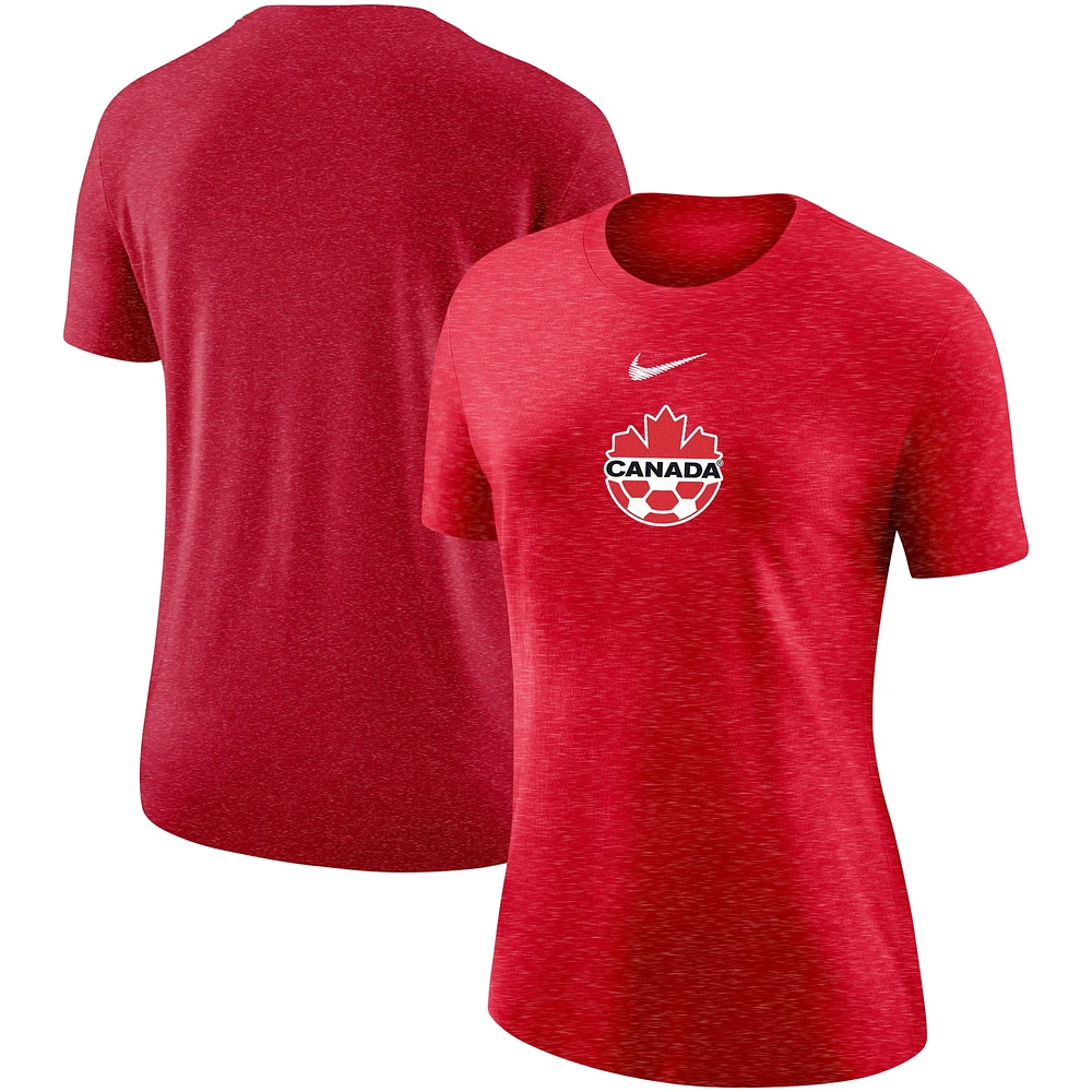 Women's Nike  Red Canada Soccer Varsity T-Shirt