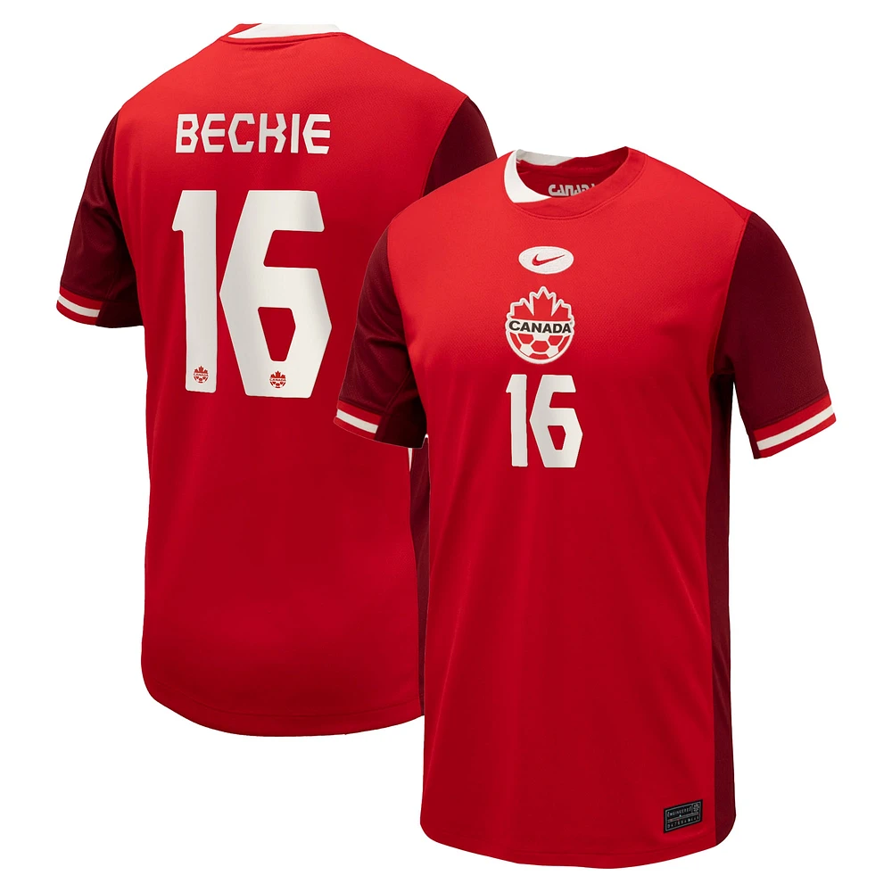 Maillot Nike Janine Beckie pour jeune, réplique à domicile, rouge, Canada Soccer 2024