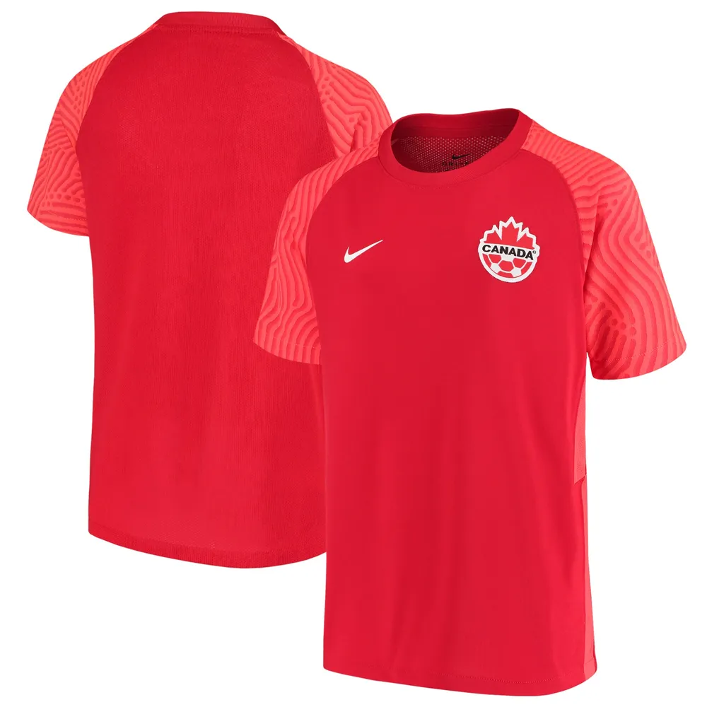 Jeunes Nike Canada Soccer 2021/22 Domicile Rouge - Maillot vierge Replica