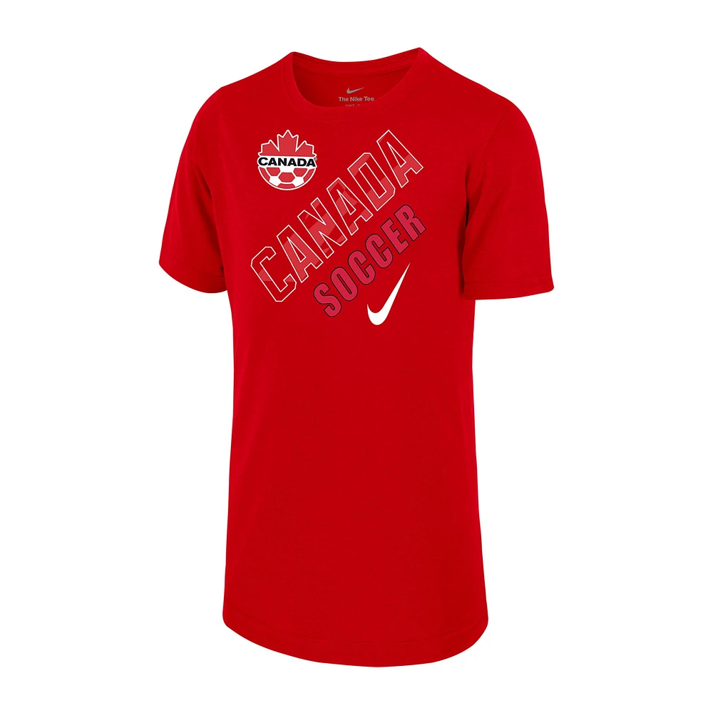 T-shirt de performance Nike Canada Soccer Legend rouge pour jeune