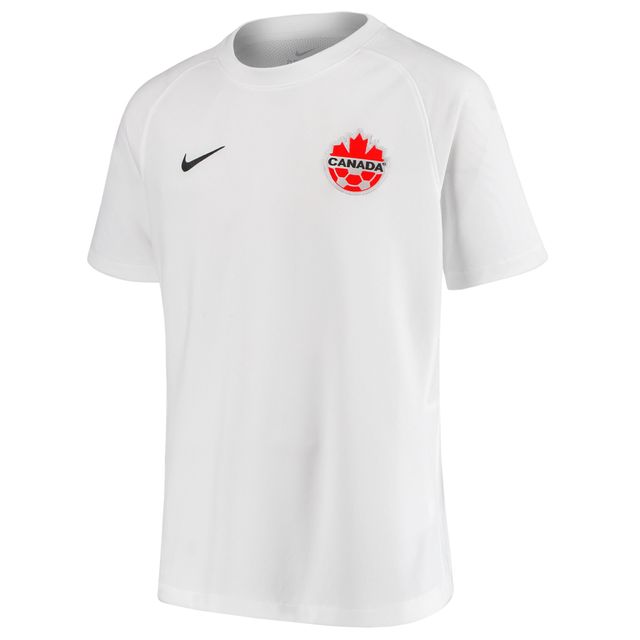 Enfant Nike Blanc Canada Soccer 2021 Extérieur - Chandail Réplique