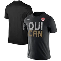 T-shirt de performance l'équipe nationale féminine du Canada Nike pour hommes - Noir We Can