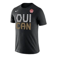 T-shirt de performance l'équipe nationale féminine du Canada Nike pour hommes - Noir We Can