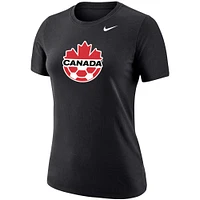 T-shirt de performance avec logo l'équipe nationale Nike Canada pour femme, noir