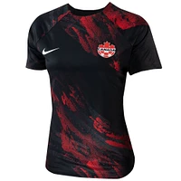 Haut d'avant-match de l'équipe nationale féminine du Canada 2023 Nike rouge/noir pour femme