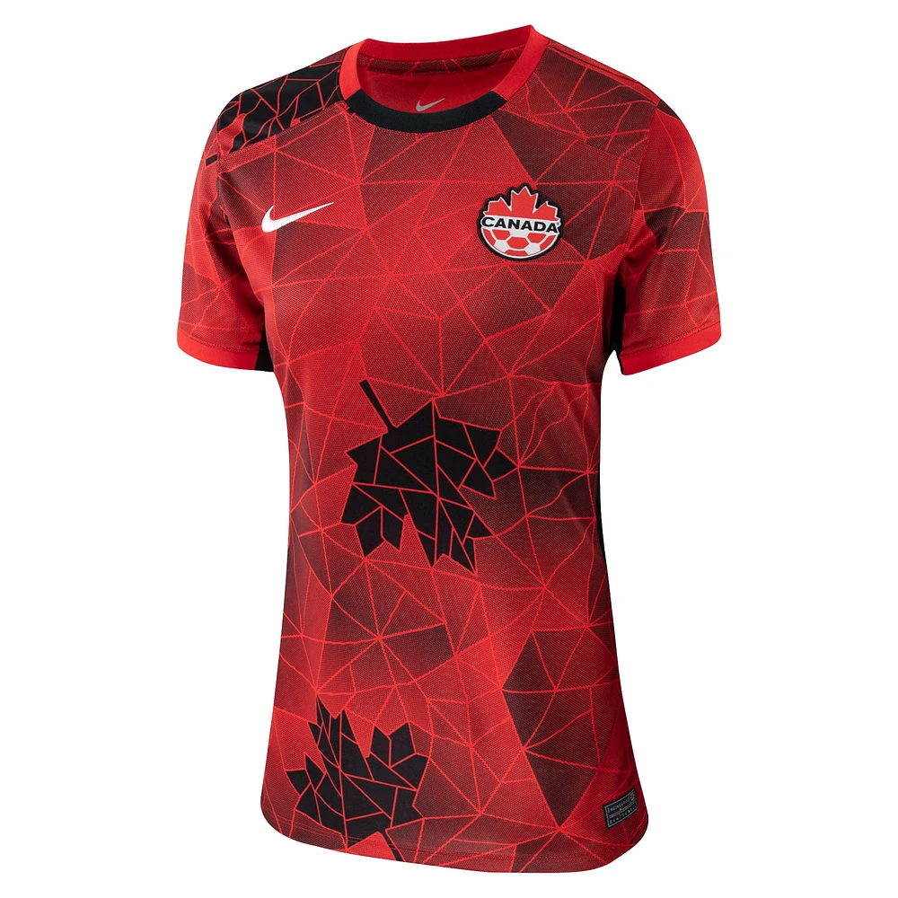 Maillot réplique domicile de l'équipe nationale féminine du Canada 2023 Nike rouge pour femme