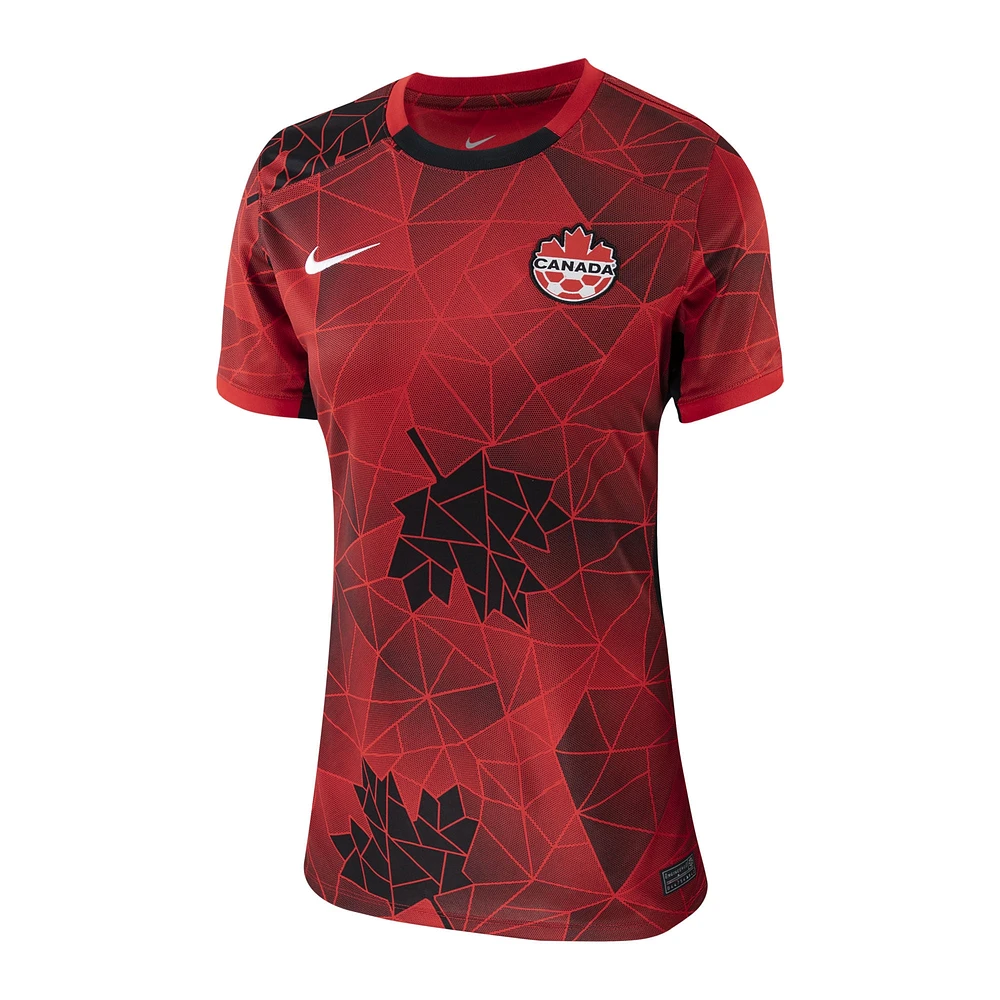 Maillot réplique domicile de l'équipe nationale féminine du Canada 2023 Nike rouge pour femme