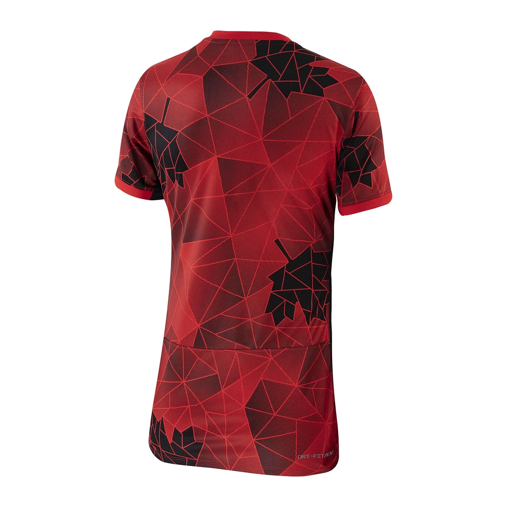 Maillot réplique domicile de l'équipe nationale féminine du Canada 2023 Nike rouge pour femme