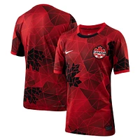 Maillot réplique domicile de l'équipe nationale féminine du Canada 2023 Nike rouge pour jeune