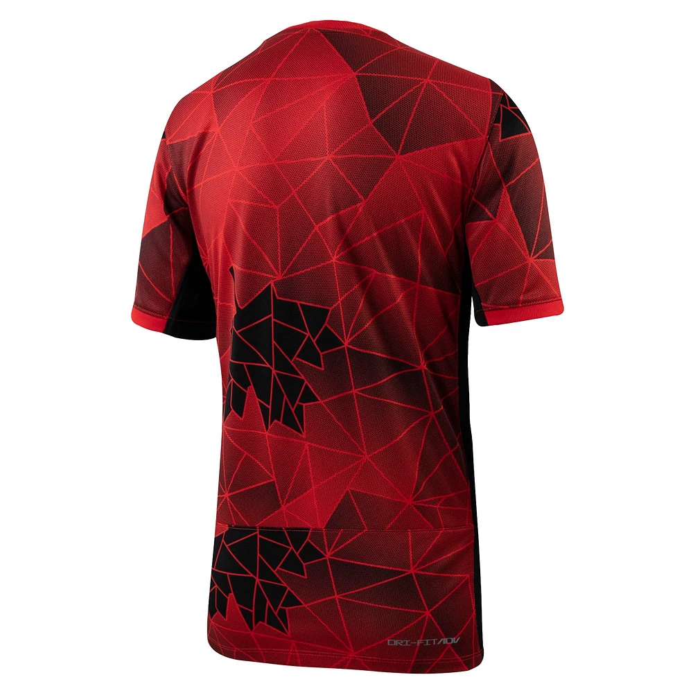 Maillot réplique domicile de l'équipe nationale féminine du Canada 2023 Nike rouge pour jeune