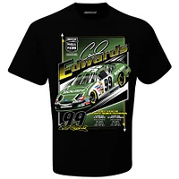 T-shirt à damier pour homme avec logo de Carl Edwards, membre du Temple la renommée NASCAR 2025