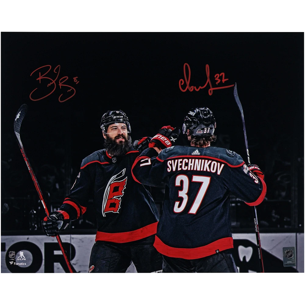 Andrei Svechnikov & Brent Burns Carolina Hurricanes Multi-Signed 16" x 20" Celebrating Photograph
