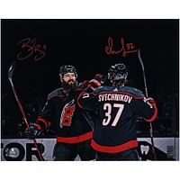Andrei Svechnikov & Brent Burns Carolina Hurricanes Multi-Signed 16" x 20" Celebrating Photograph
