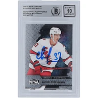 Andrei Svechnikov Carolina Hurricanes Autographed 2020-21 Skybox Metal Universe #18 Beckett Fanatics Witnessed Authenticated 10 Card
