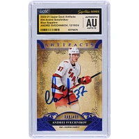 Andrei Svechnikov Carolina Hurricanes Autographed 2020-21 Upper Deck Artifacts Blue Sapphire #34 #/499 CGC Fanatics Witnessed Authenticated Auto 10 Card