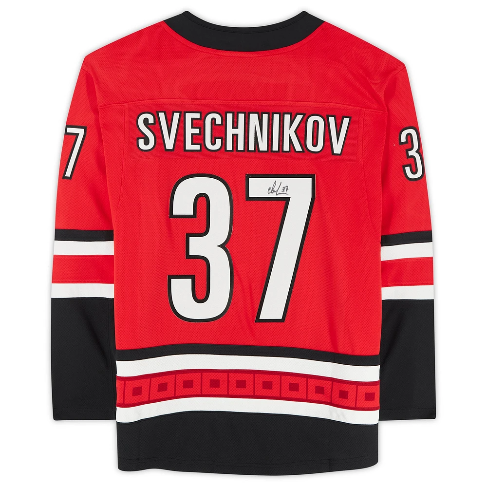 Andrei Svechnikov Red Carolina Hurricanes Autographed Fanatics Breakaway Jersey
