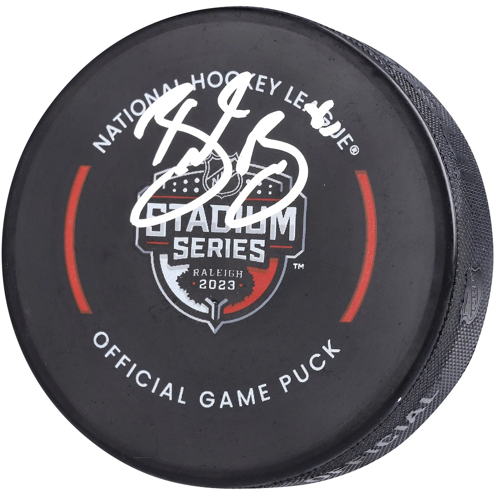 Brent Burns Carolina Hurricanes Autographed 2023 Stadium Series Official Game Puck
