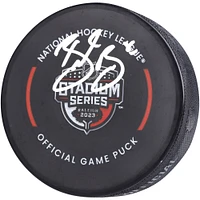 Brent Burns Carolina Hurricanes Autographed 2023 Stadium Series Official Game Puck
